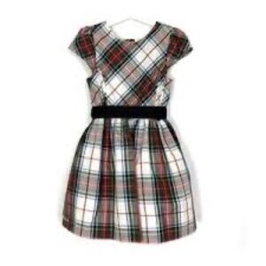 NWT Polo Ralph Lauren Big Girls Plaid Fit-and-Flare Dress Red Green White 16